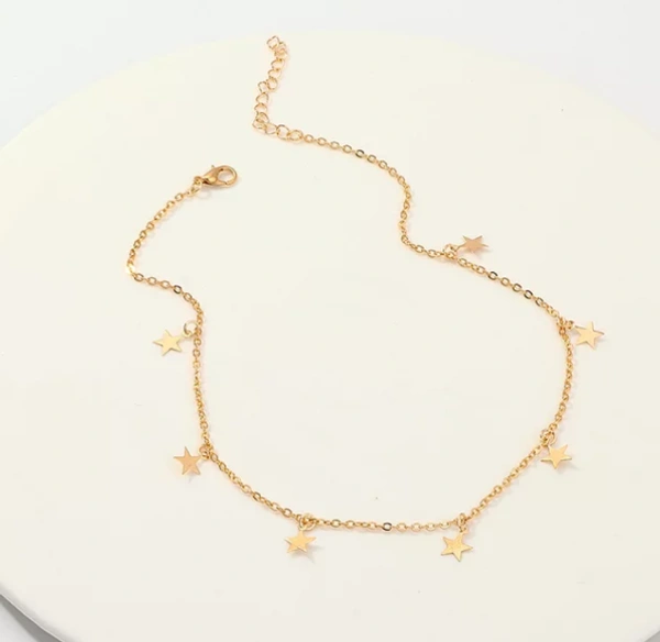 Shiny Stars Elegant Neck Chain - Gold